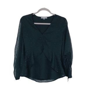 NWT Tart B Oxford black see through tied sleeves